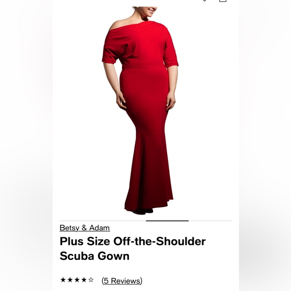 The Lady In RedBetsy & Adam Size 20 off the shoulder dress 🎄👗🍾🎉 - Picture 4 of 4